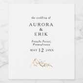 金ゴールド結婚ワインラベル ワインラベル (シングルラベル)