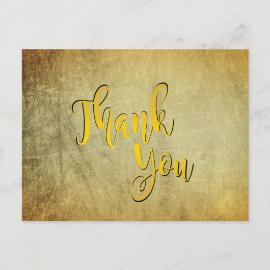 金ゴールド結婚ヴィンテージクラシック ポストカード (正面)