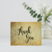 金ゴールド結婚ヴィンテージクラシック ポストカード (スタンド正面)