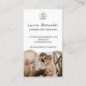 金ゴールド結婚写真家のフローラ2 名刺 (裏面)