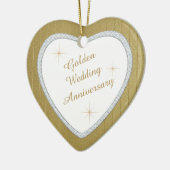 金ゴールド結婚周年記念フェイクダイヤモンド セラミックオーナメント (左)