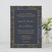 金ゴールド結婚地形 招待状 (スタンド正面)