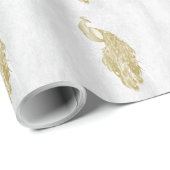 金ゴールド結婚孔雀の包装紙 ラッピングペーパー (ロールコーナー)