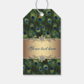 金ゴールド結婚孔雀 ギフトタグ (裏面)