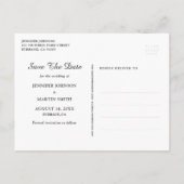 金ゴールド結婚式はがきを保存 案内ポストカード (裏面)