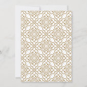 金ゴールド結婚式招待状 (裏面)