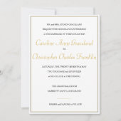 金ゴールド結婚式招待状 招待状 (正面)