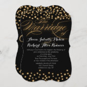 金ゴールド結婚式招待状 招待状 (正面/裏面)