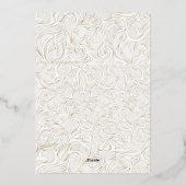 金ゴールド結婚式招待状 箔招待状 (裏面)