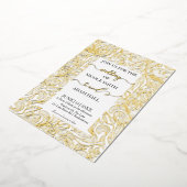 金ゴールド結婚式招待状 箔招待状 (回転した状態)