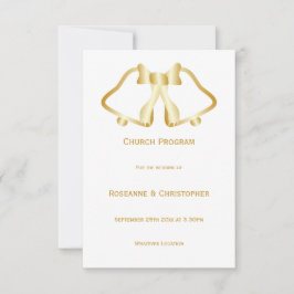 金ゴールド結婚式 プログラムベル及びリボン