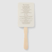 金ゴールド結婚式 プログラム ハンドファン (裏面)