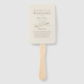 金ゴールド結婚式 プログラム ハンドファン (正面)