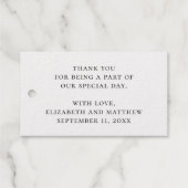 金ゴールド結婚書感謝していはあなた。エレガントシンプル ギフトタグ (裏面 (横))