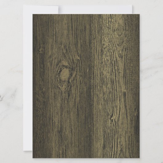 金ゴールド結婚木目 招待状 (裏面)