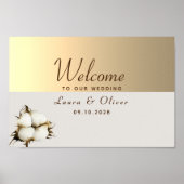 金ゴールド結婚歓迎ポスター ポスター (正面)