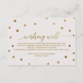 金ゴールド結婚水玉模様の願い井戸 エンクロージャーカード (正面)