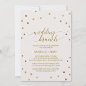 金ゴールド結婚水玉模様ブランチ 招待状 (正面)