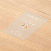 金ゴールド結婚環アクリル結婚系 アクリル招待状 (レイダウン)