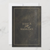 金ゴールド結婚粉 招待状 (裏面)