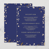 金ゴールド結婚紙吹雪の詳細 – 情報 エンクロージャーカード (正面/裏面)