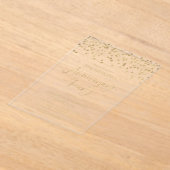 金ゴールド結婚紙吹雪記念日 アクリル招待状 (レイダウン)