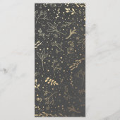 金ゴールド結婚花模様の名刺 メニュー (裏面)