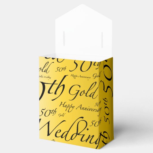 金ゴールド結婚記念日 フェイバーボックス (オープン)