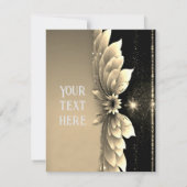 金ゴールド結婚金属 出欠カード (裏面)