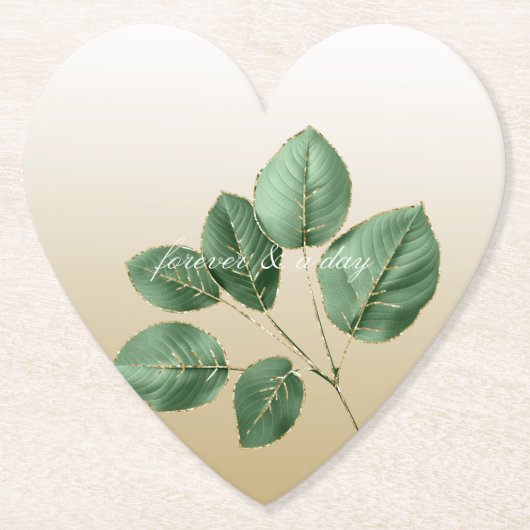 金ゴールド結婚離れの数 ペーパーコースター (正面)