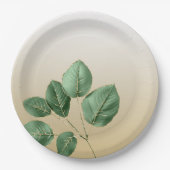 金ゴールド結婚離れの数 ペーパープレート (正面)