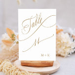 金ゴールド結婚高級書道11号 テーブルナンバー<br><div class="desc">表11.利用可能な番号をすべて確認する。 |豪華エレガントと書結婚道のテーブル番号とイニシャル。このデザインの高度なカスタマイズについてクリックは、上の青いデザインツールボタンをクリックして下さい。</div>