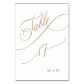 金ゴールド結婚高級書道17号 テーブルナンバー (裏面)