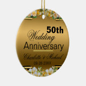 金ゴールド結婚50周年 セラミックオーナメント (右)