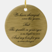 金ゴールド結婚50周年 セラミックオーナメント (裏面)