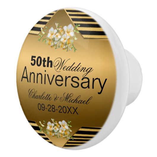 金ゴールド結婚50周年 セラミックノブ (右)