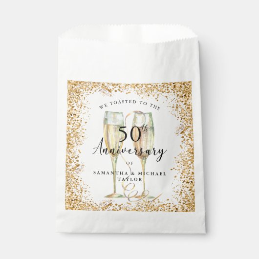 金ゴールド結婚50周年 フェイバーバッグ (正面)