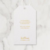 金ゴールド結婚・スーツ・ネクタイ・グロムスマン案 ギフトタグ (裏面)