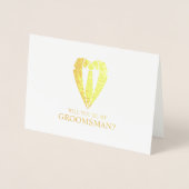 金ゴールド結婚・スーツ・ネクタイ・グロムスマン案 箔カード (正面)