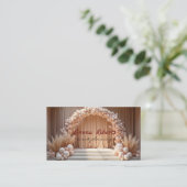 金ゴールド結婚、銀及び白 名刺 (スタンド正面)