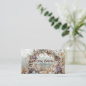 金ゴールド結婚、銀及び白 名刺 (スタンド正面)