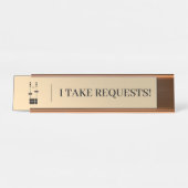 金ゴールド結婚DJ デスクネームプレート (正面)