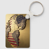 金ゴールド統一された州マップ#1 キーホルダー (裏面)