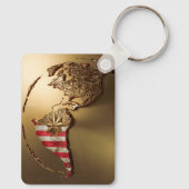 金ゴールド統一された州マップ#2 キーホルダー (裏面)