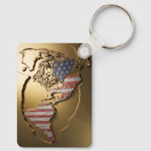 金ゴールド統一された州マップ#3 キーホルダー (裏面)