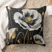 金ゴールド絵を描ケシ クッション (ブランケット)