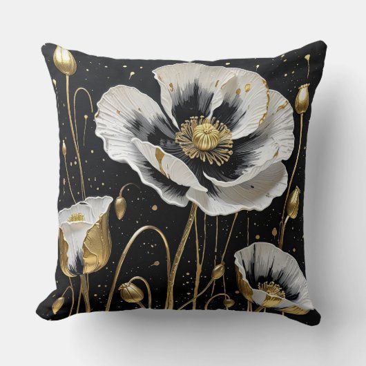 金ゴールド絵を描ケシ クッション (正面)