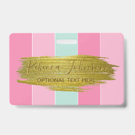 金ゴールド絵を描スカラフルクストライプローのバッジ バッジ