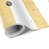 金ゴールド絵を描ストライプブラックウォーター色ドットパターン ラッピングペーパー (ロールコーナー)