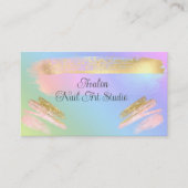 金ゴールド絵を描ストレックネイルアート名刺 名刺 (正面)